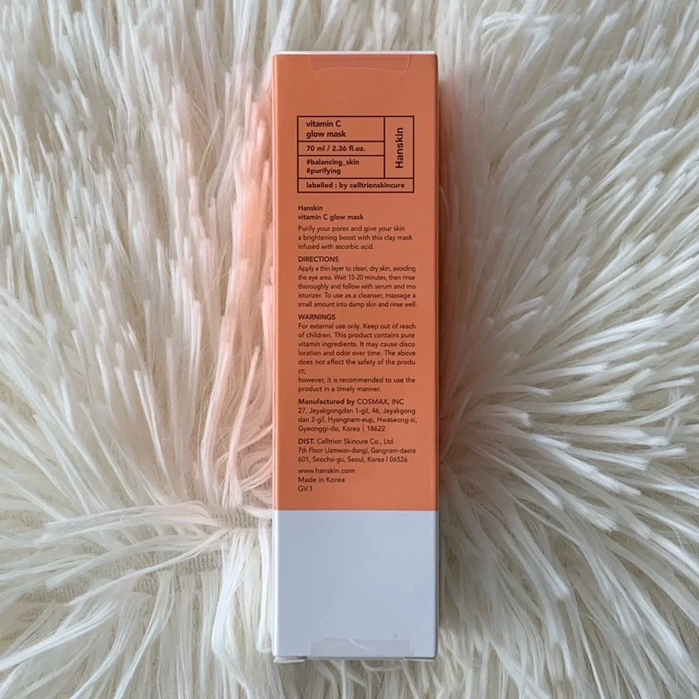 NIB Hanskin Vitamin C Glow Mask